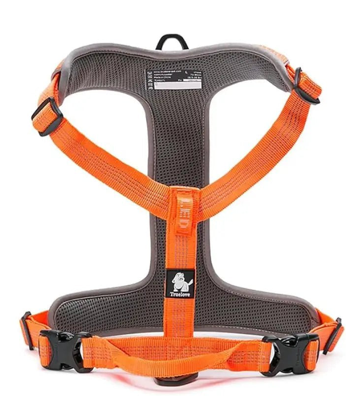 Harnais chien anti traction Truelove Mountain Mountain TLH6071 en orange et gris avec boucles noires