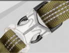 Boucle métallique avec sangle tissée verte pour harnais anti traction Winhyepet Redrock