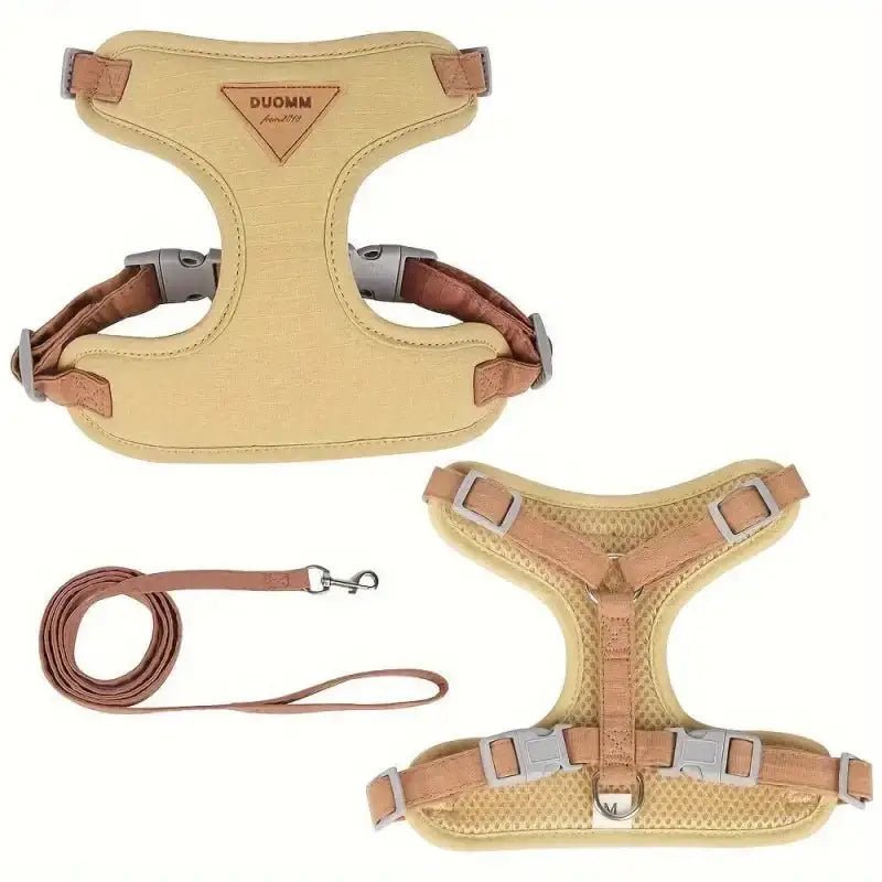 Harnais doux pour chiot avec laisse assortie, tissu respirant pour petit chien