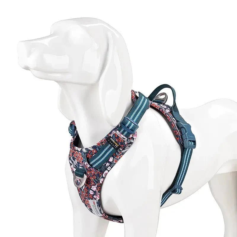 Harnais Truelove Country Plus motif fleuri pour chien stylé, original et en Y