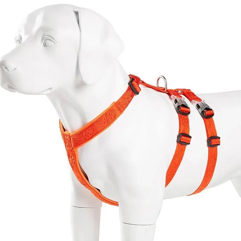 Harnais pour chien Truelove en orange pour sécurité maximale et confort réglable