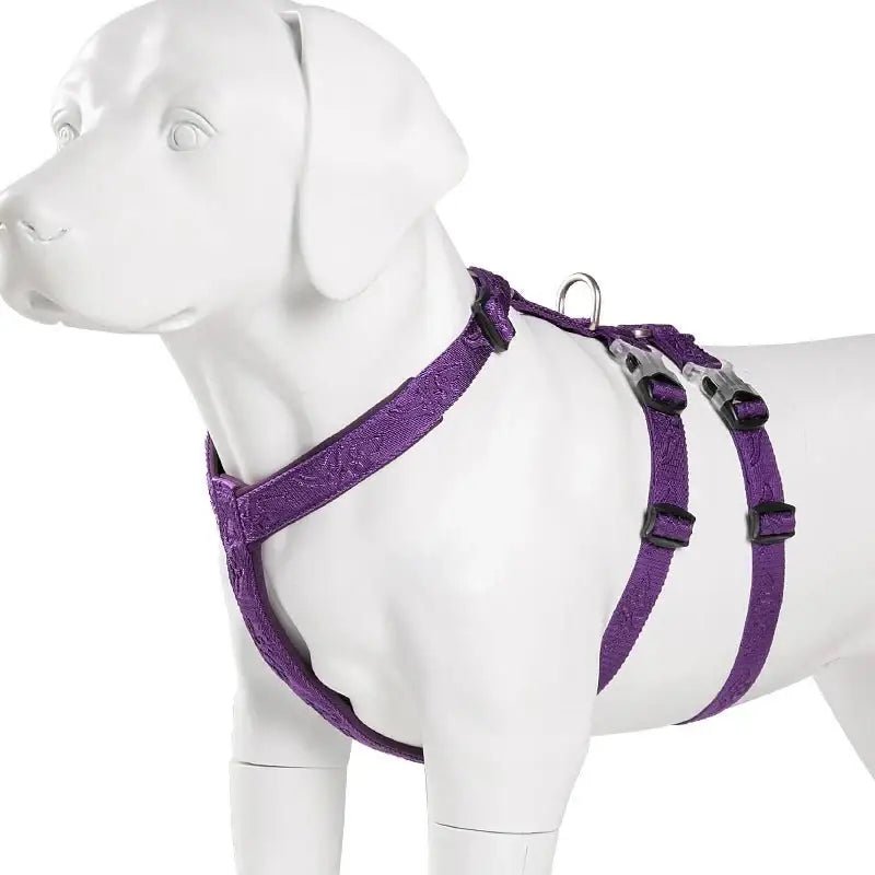 Harnais pour chien Truelove en h violet sécurité maximale et confort réglable