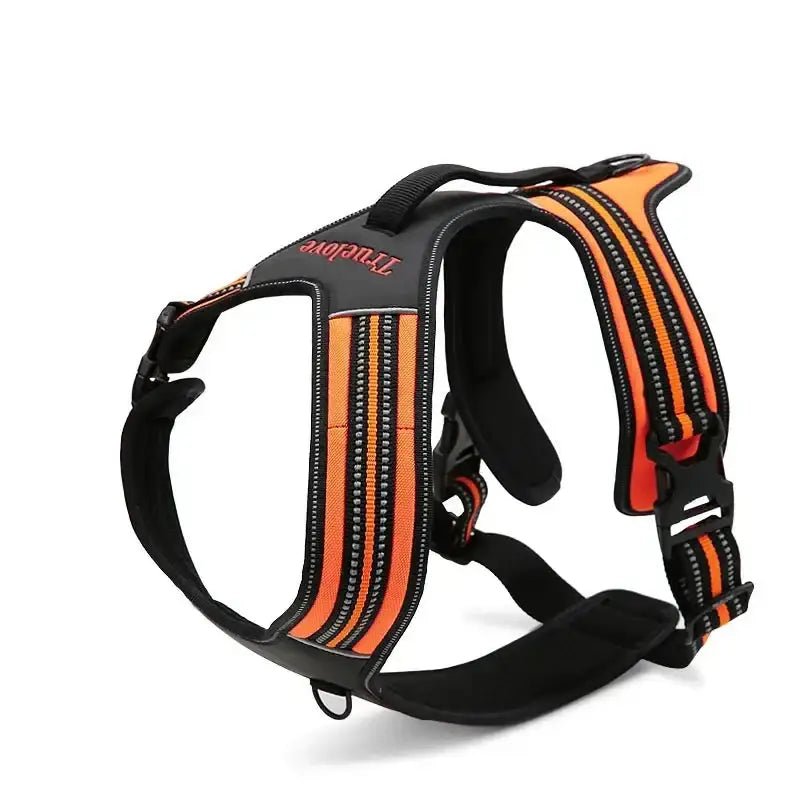 Harnais pour chien Truelove anti traction avec poignée intégrée et bandes réfléchissantes