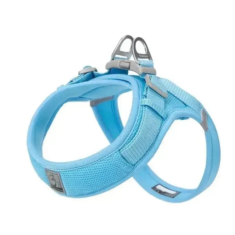 Harnais réfléchissant et ajustable Light blue pour chien, confortable et sécurisé