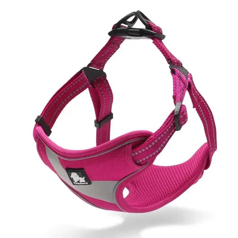 Harnais Truelove rembourré avec bandes réfléchissantes et design step-in pour chien