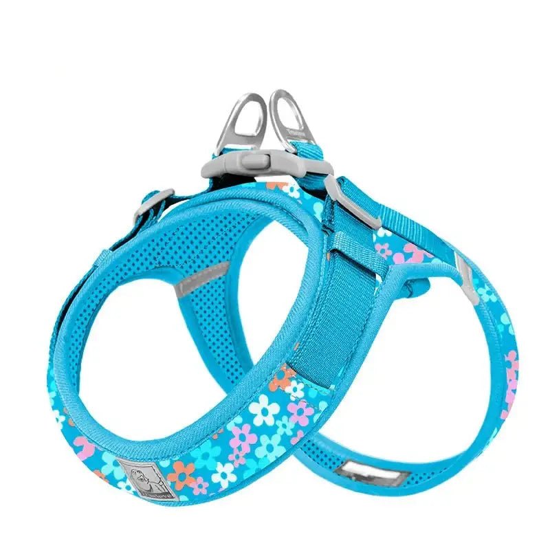 Harnais pour chien Truelove Air-Mesh respirant avec motif floral, gilet rafraîchissant
