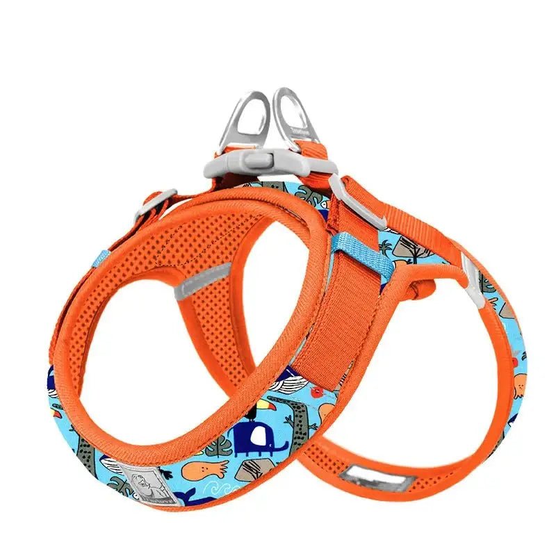 Harnais pour chien Truelove Air-Mesh avec motif animal et plante, gilet rafraîchissant