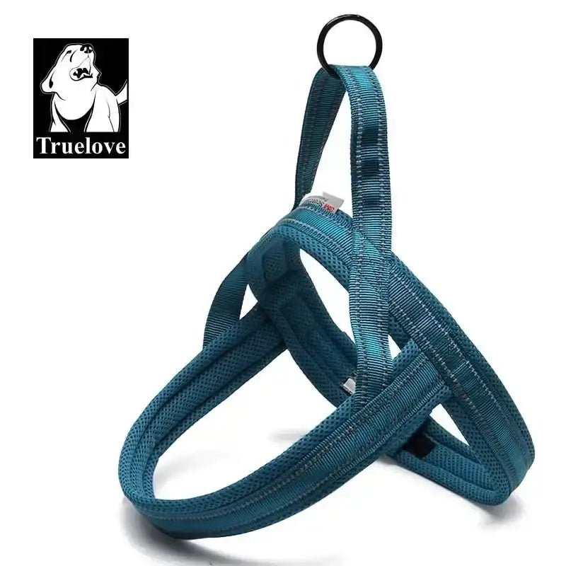 Harnais pour chien Truelove en T Soft Mesh rembourré avec boucle Duraflex et anneau noir