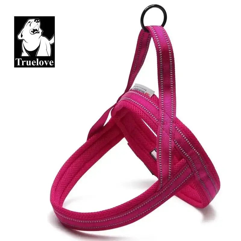 Harnais pour chien Truelove en T Soft Mesh rembourré avec boucle duraflex et D-ring noir