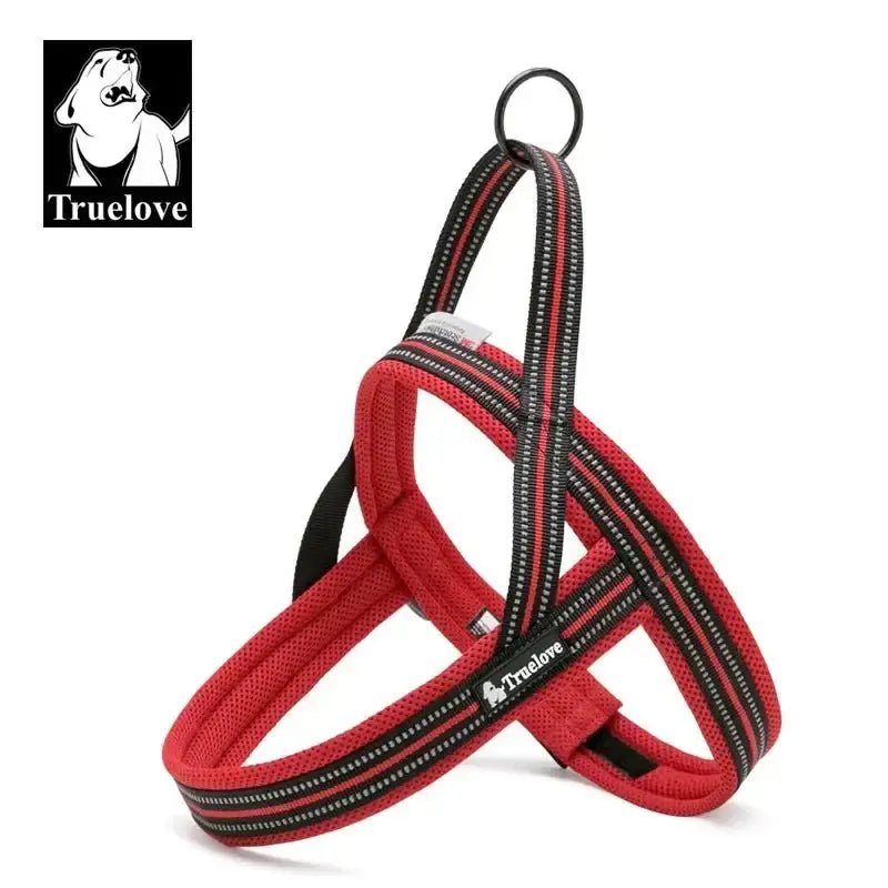 Harnais pour chien Truelove en T Soft Mesh rembourré avec boucle Duraflex et rayures réfléchissantes