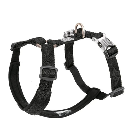 Harnais en H Truelove en nylon noir avec dégagement rapide pour chien, modèle YH1802