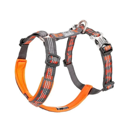 Harnais en H Truelove avec plaid et rembourrage orange, parfait pour chien, dégagement rapide