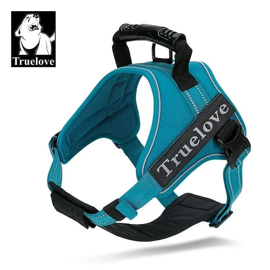 Harnais en T Sans Traction Truelove avec poignée arrière et couleur teal pour chien