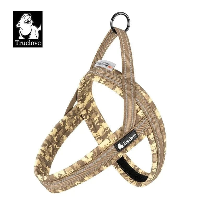 Harnais en T Truelove Floral Mesh avec motif camouflage, facile à enfiler, métal ring
