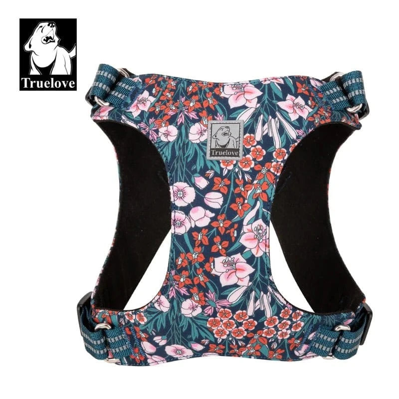 Harnais floral Truelove avec boucles à dégagement et dégagement rapide pour chien