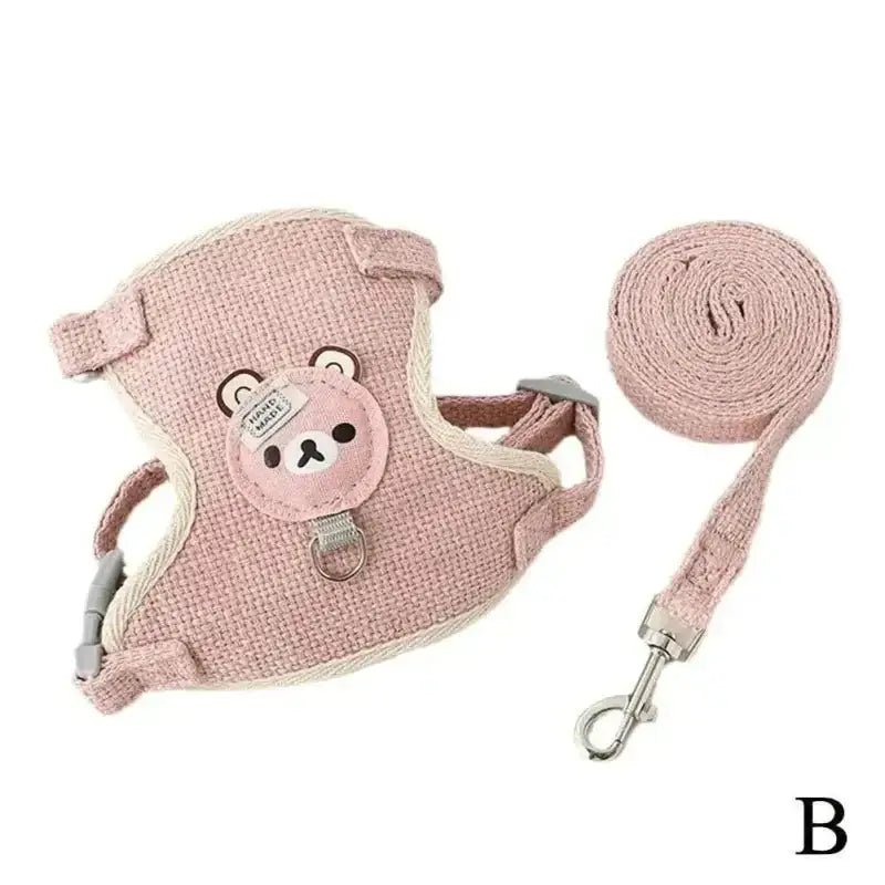 Harnais mignon pour petit chien avec laisse assortie, ensemble harnais original pour chiot