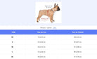 Image d’un guide de taille pour harnais Truelove respirant pour petit chien avec mesures