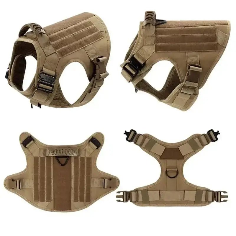 Harnais tactique pour chien avec poignée de contrôle, robuste et ajustable, pour chiens moyens ou grands