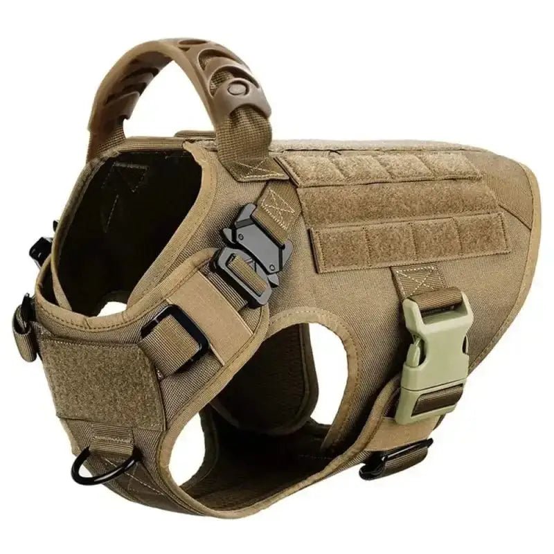 Harnais tactique pour chien avec poignée de contrôle, robuste avec sangles ajustables