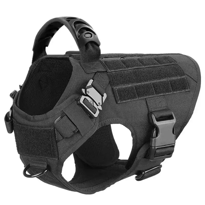 Harnais tactique pour chien avec poignée de contrôle, robuste avec sangles ajustables