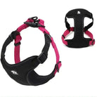 Harnais Truelove pour chien rose et noir, confortable avec soutien thoracique