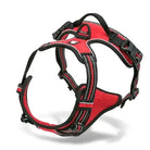 Harnais Truelove Country en Y pour chien, rembourré, ajustable, avec double attache, rouge et noir