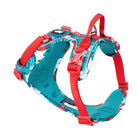 Harnais Truelove Country Plus en Y pour chien avec motif floral et sangles rouges