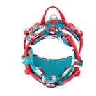 Harnais Truelove Country Plus en Y pour chien avec motif floral et bandes rouges