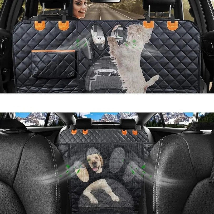 Housse de siège voiture étanche avec fermeture éclair latérale et quilted pet barrier