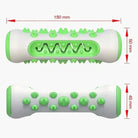Jouet à mâcher pour chien robuste avec soin dentaire, dimensions et couleurs vert et blanc
