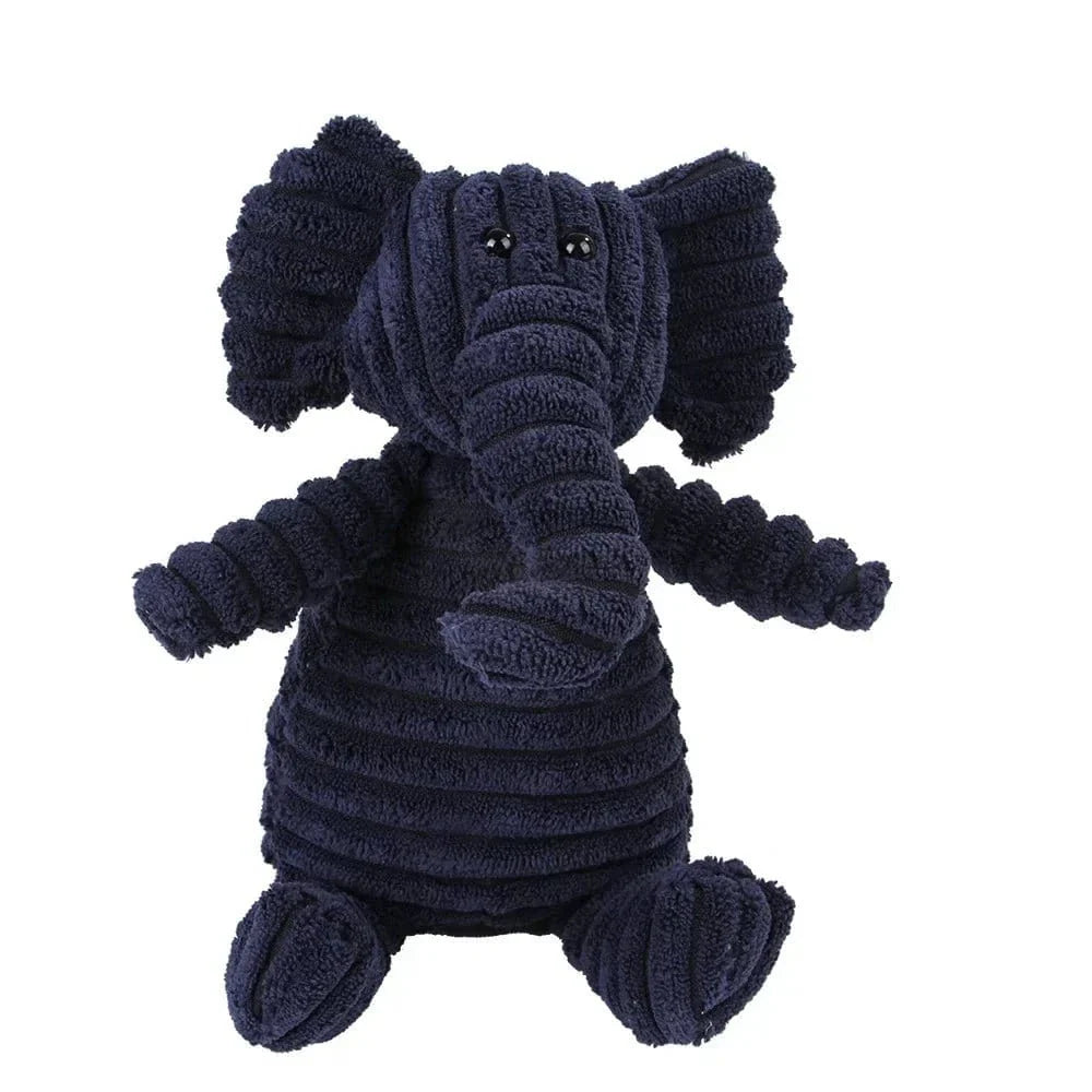 Éléphant en velours côtelé avec sifflet bb intégré, résistant aux morsures pour bébé