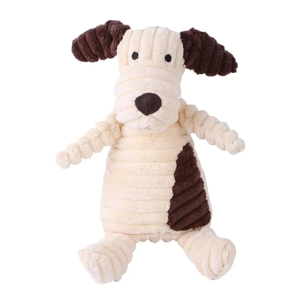 Jouet en velours côtelé avec sifflet bb intégré, résistant aux morsures, pour chien