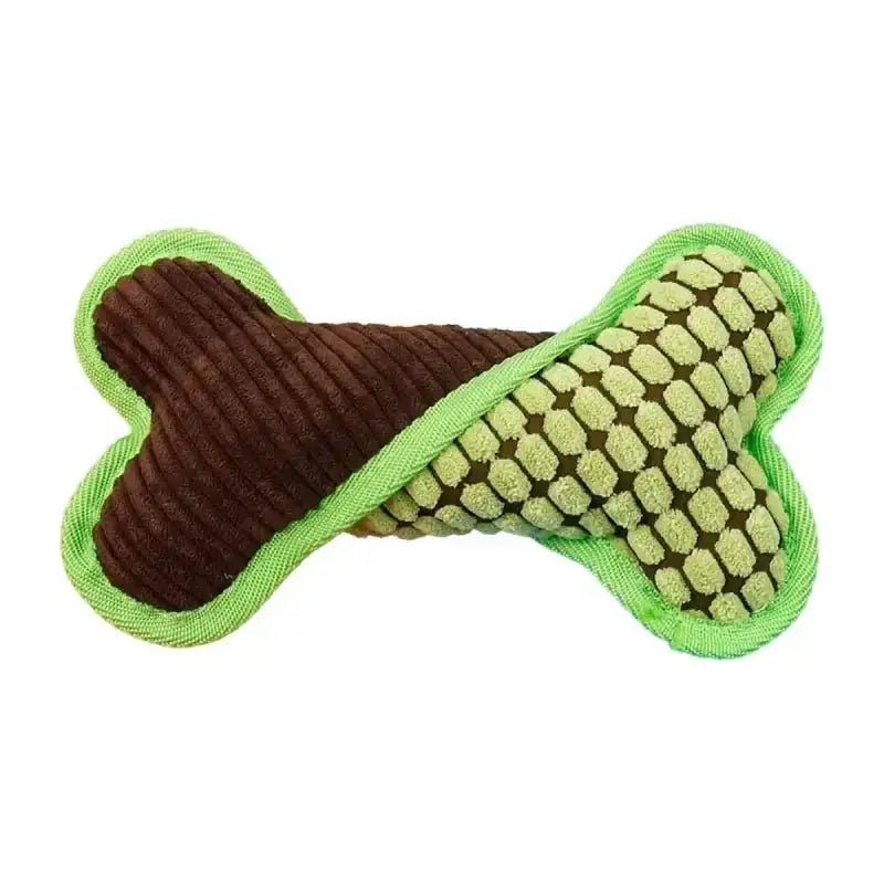 Os en peluche pour chien doux avec couineur intégré, jouet réconfortant pour petit chien