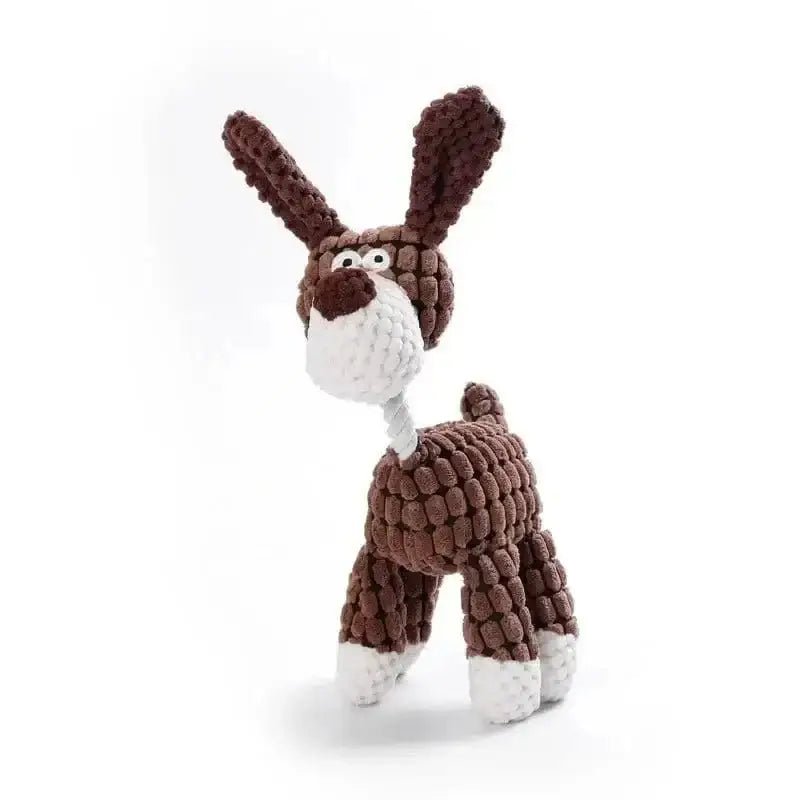 Peluche pour chien en forme d’animal rigolo avec pouic doux et résistant