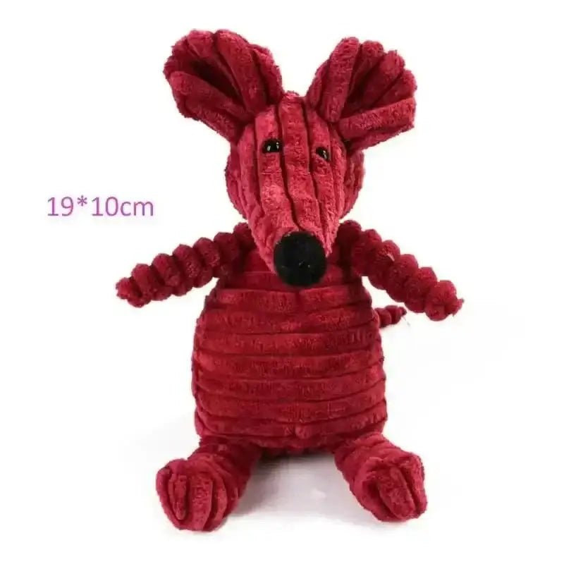 Peluche pour chien en forme d’animal rigolo avec pouic, doux et résistant