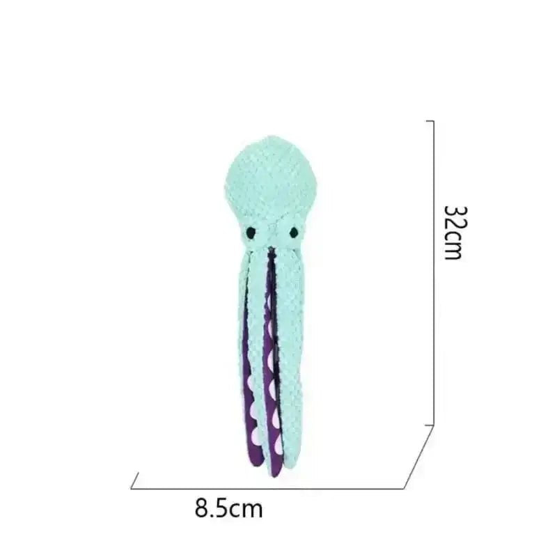 Peluche pieuvre pour chien avec pouic intégré, jouet en forme de pieuvre à secouer