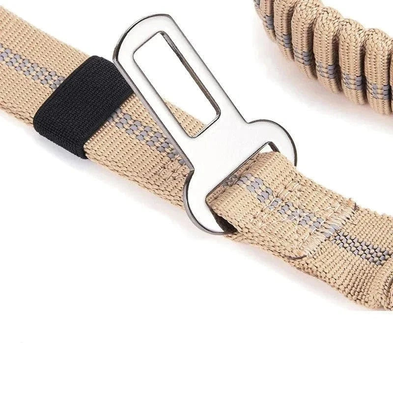 Laisse anti-choc réfléchissante pour chien avec ceinture de sécurité 120-178 cm