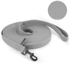Laisse pour chien grise Wolfone motif hexagonal bicolore avec poignée antidérapante