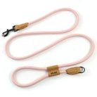 Laisse pour chien mains libres Wolfone 1,8 m avec corde rose, clip métal, accents en cuir