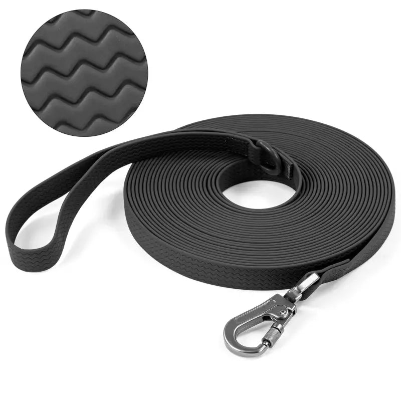 Laisse pour chien Wolfone en PVC imperméable, longue et résistante pour chiens puissants