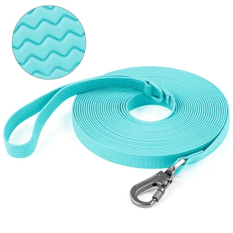 Laisse pour chien Wolfone en PVC imperméable, longue et résistante pour chiens puissants
