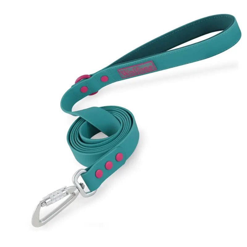 Laisse pour chien Wolfone en PVC avec mousqueton automatique, adaptée aux moyens chiens