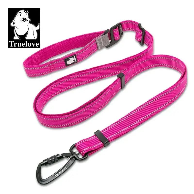 Laisse pour chien TrueLove multi-fonction avec poignée confort, réfléchissante, mains libres