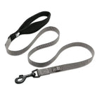 Laisse pour chien Truelove avec poignée rembourrée et fixation LED, gris et noir
