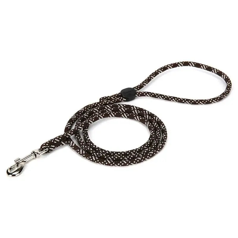 Laisse pour chien Truelove en tresse marron et blanche, sécurité et style