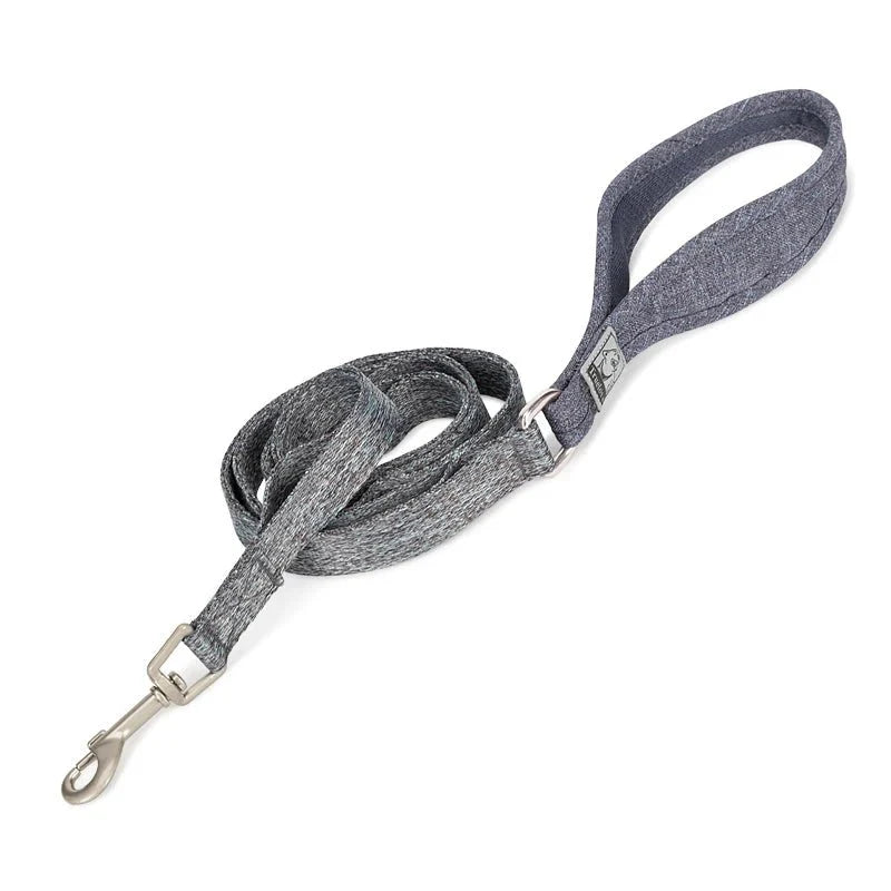 Laisse pour chien Truelove en tissu gris avec libération rapide, 140cm