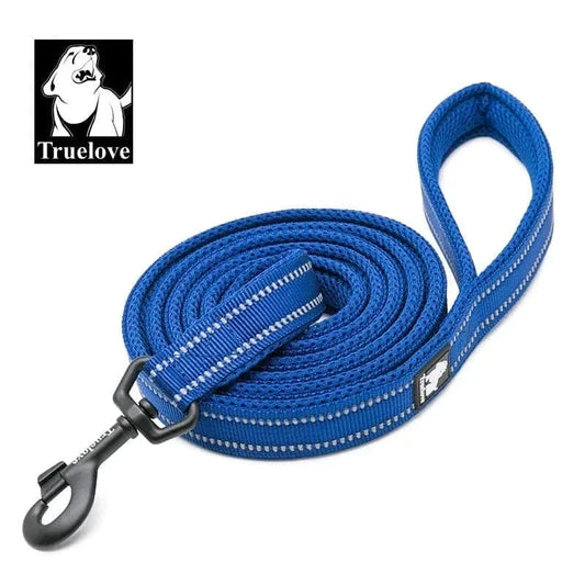 Laisse courte Truelove 110 cm avec bandes réfléchissantes et maille respirante rembourrée