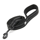 Laisse courte Truelove pour chien avec poignée rembourrée antiglisse et nylon noir