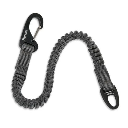 Laisse élastique gris avec nylon souple et alliage d’aluminium pour chien