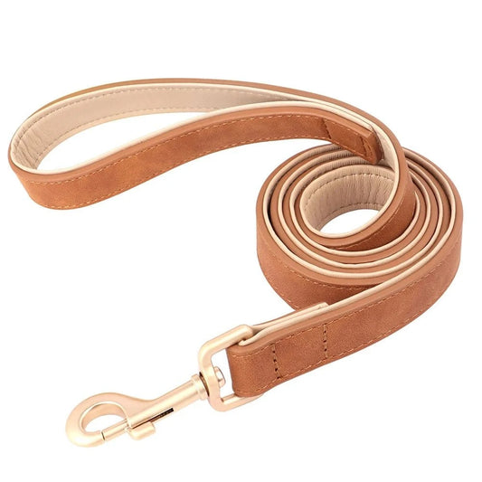 Laisse en peau de cuir 1,2 mètre - Marron - 